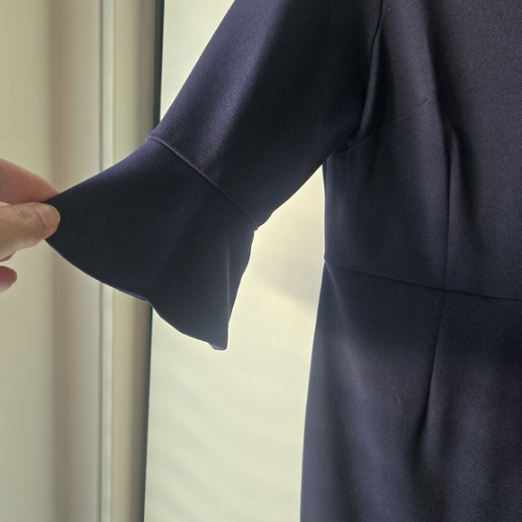 Shelby & Palmer Navy 3/4 Sleeve Dress-Size 14 - Picture 3 of 11